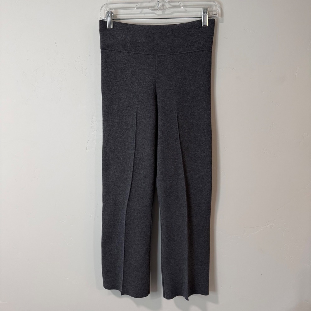 J.CREW Women's Delaney Kickout Sweater Pant Pintuck Stretch Small Gray